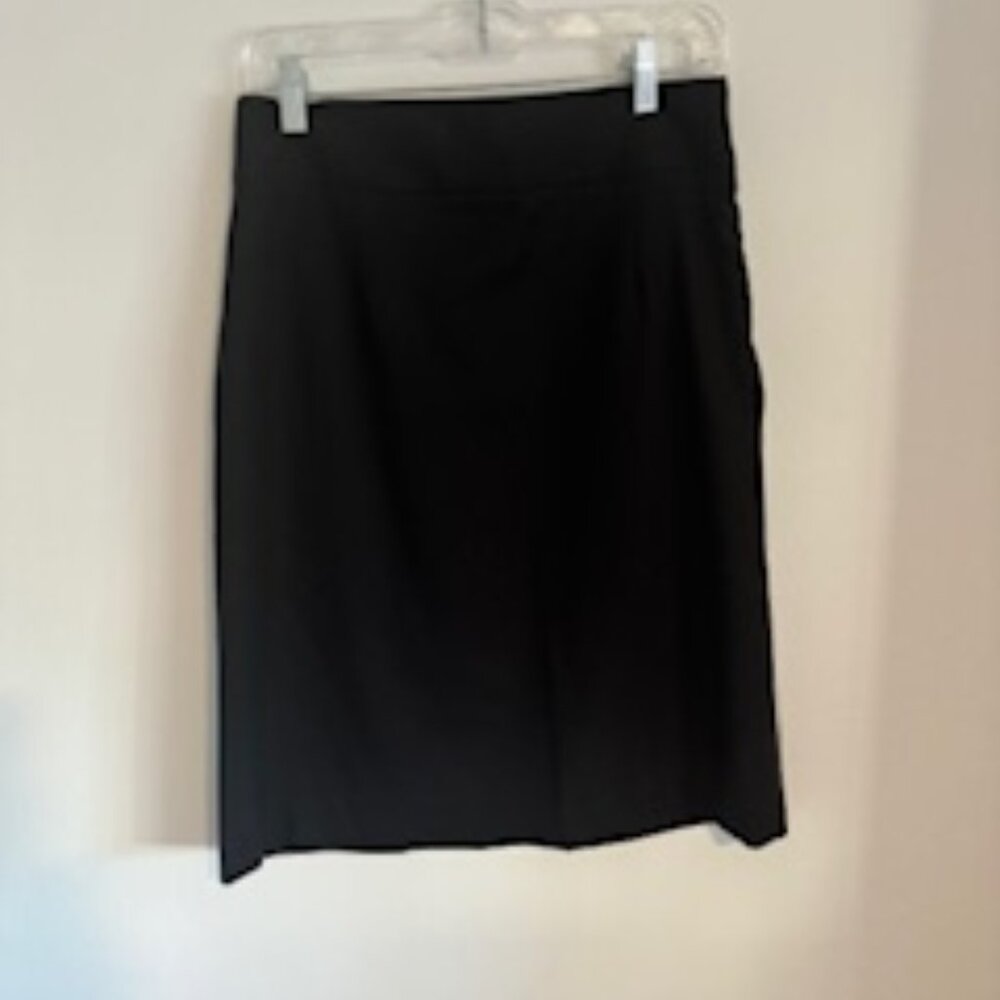 Nordstrom Classiques Entier Black Wool Pencil Skirt_size 10